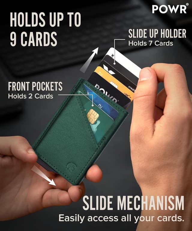 Detalle 2 de POWR RFID mini wallet metal, 9 carte