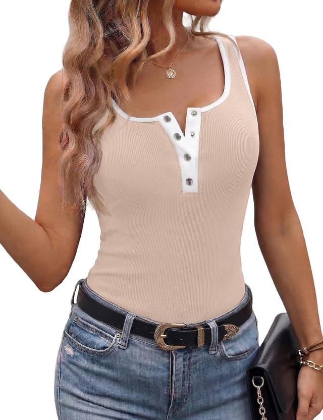 Detalle de Débardeur femme viscose Aottori slim fit