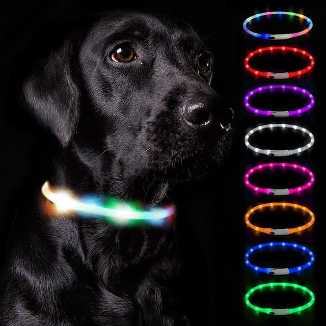 Detalle de Nepfaivy Leuchthalsband Hund 70 cm