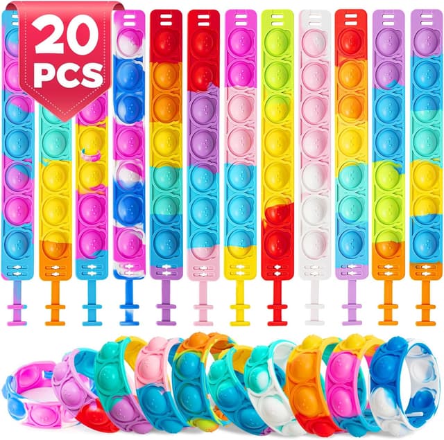 Imagen de Pop it Armbänder 20er Set Kinder 2,17–2,56 Zoll 🎈 en OfertitasTOP
