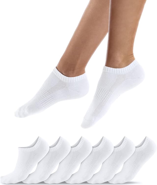 Detalle de QINCAO Sneaker Socken 6 Paar für Sport