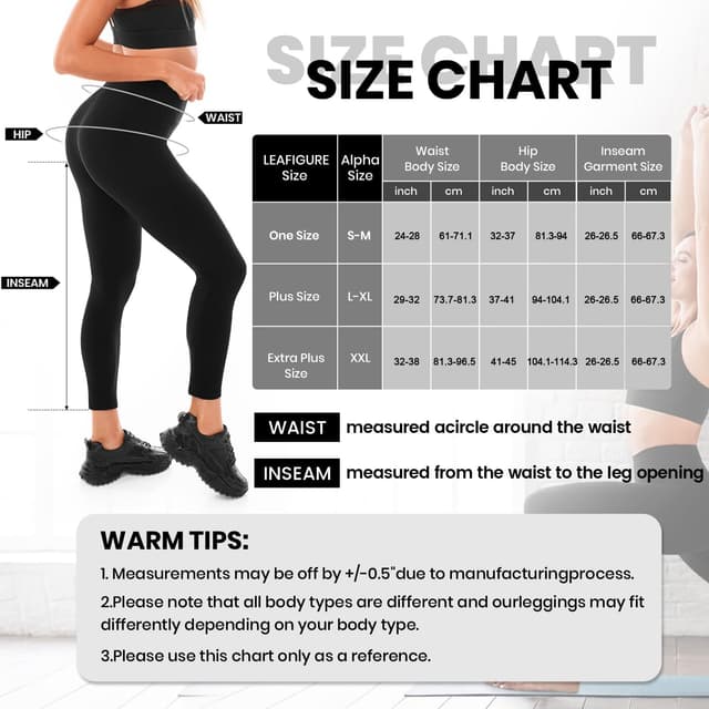 Thumbnail 5 de Leafigure Leggings Damen High Waist Blickdicht für Sport