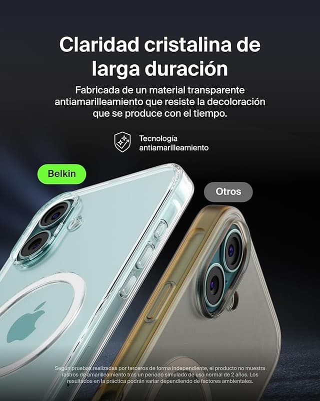 Thumbnail 4 de Belkin SheerForce Funda para iPhone 16 Plus MagSafe Transparente