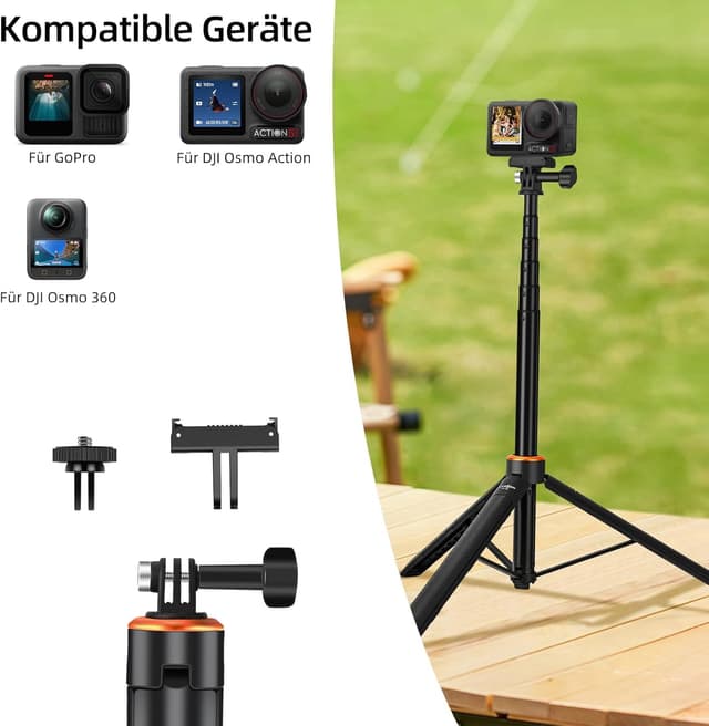 Detalle 2 de TP-22 Osmo Action Selfie Stick Stativ 136 cm