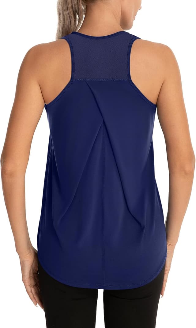 Detalle de Dawnrole Damen Sport Tank Top ohne Ärmel – leichtes Fitness-Top für Yoga, Laufen & Training