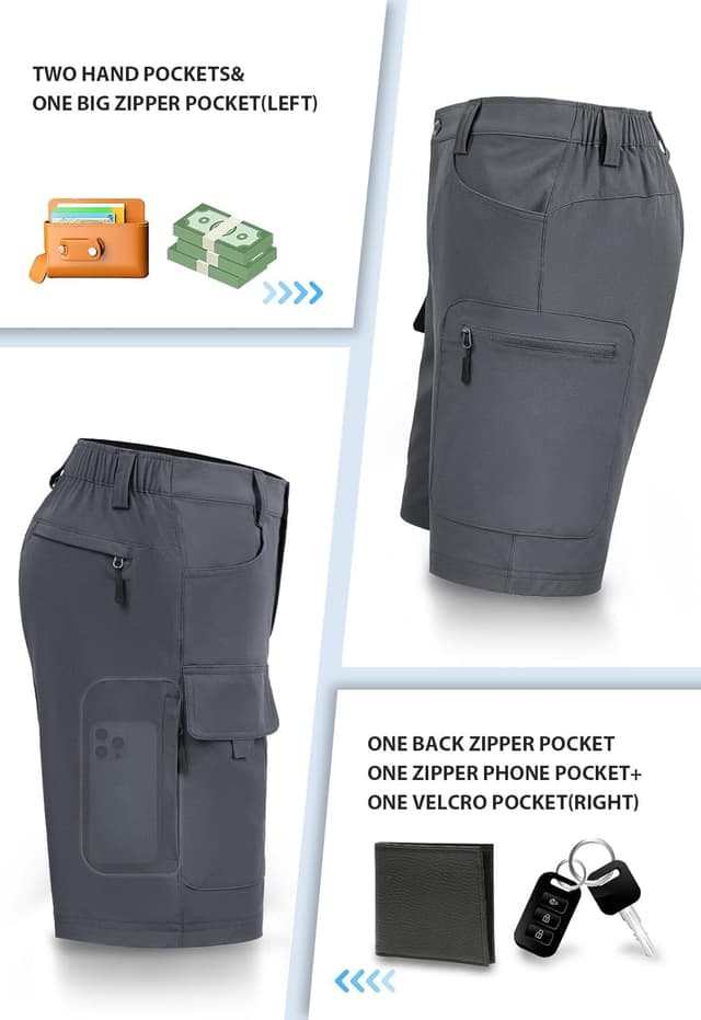 Thumbnail 2 de Hiauspor Men's Hiking Cargo Shorts 9