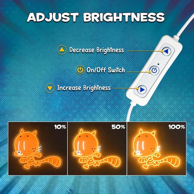 Thumbnail 4 de Cat Kid UV Painted LED Neon Light 15x12.8" 🖼