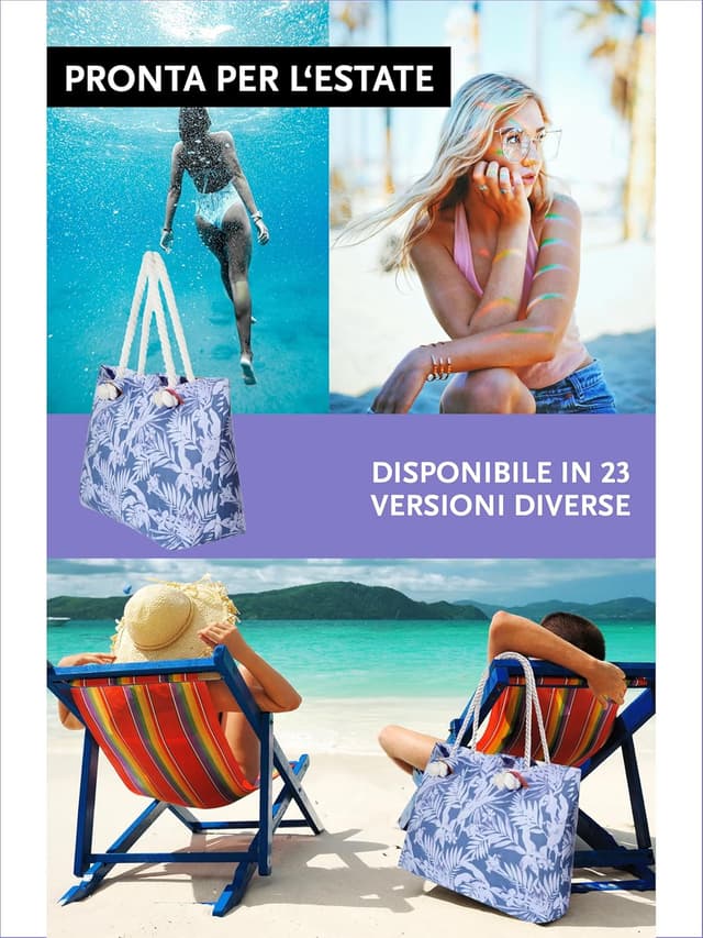 Thumbnail 4 de Borsa da spiaggia DonDon 58x38x18