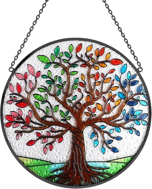 Imagen de Stained Glass Tree of Life Sun Catcher 8" ⌂ en OfertitasTOP