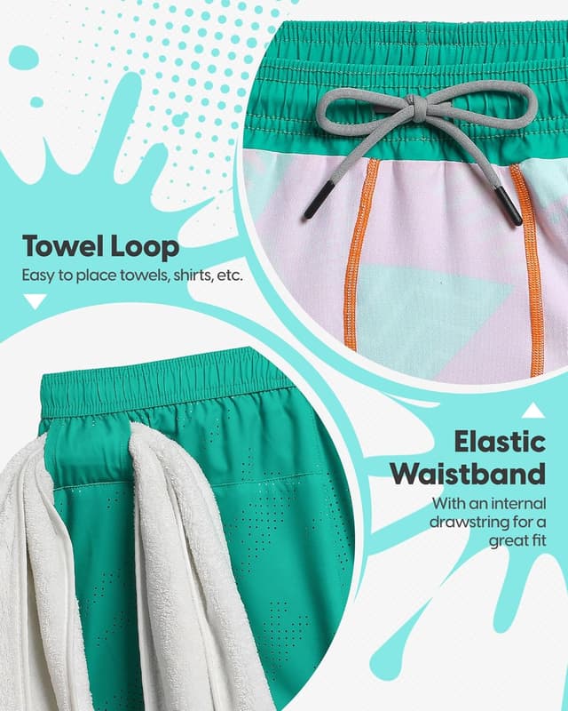 Detalle 2 de maamgic Men’s 2-in-1 Running Shorts with Compression Liner (5")