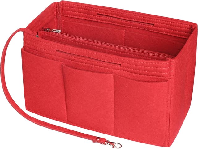 Detalle de Soyizom Felt Handbag Organiser Insert (Bag-in-bag) — Large for Neverfull Red