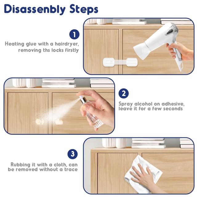 Thumbnail 6 de Septeamay Kindersicherung 10er-Set für Schränke