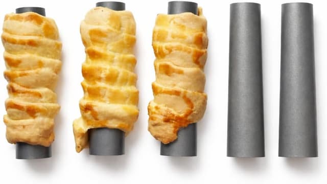 Detalle de CULIMI Schaumrollen Formen (13 cm / 5,1") – 5er-Set Antihaft-Röhrchenform für Schillerlocken/Sahnerollen