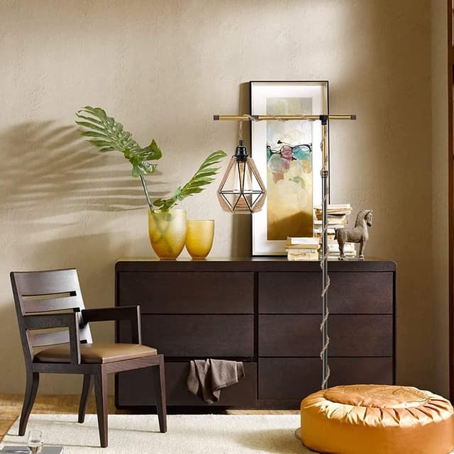 Detalle 2 de FRIDEKO HOME Pendelleuchte-Set mit Schalter und Hanfseil, Vintage DIY für E27 (ohne Leuchtmittel)