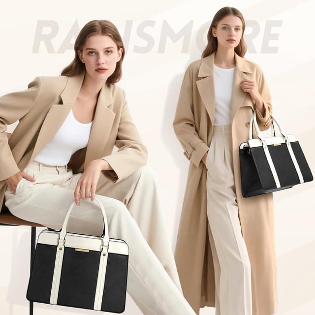 Detalle 2 de RAINSMORE Women’s 3-Piece Handbag Set with PU Top-Handle, Crossbody & Coin Purse