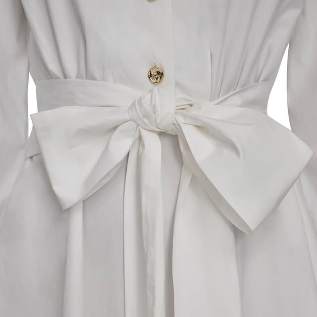 Thumbnail 5 de H Halston Womens Cotton Poplin Waist Tie Dress