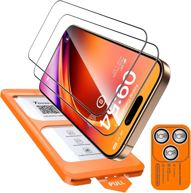 Detalle de iPhone 16 Pro screen protector 6.3 inch