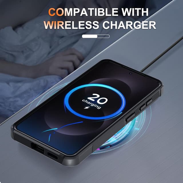 Thumbnail 6 de Samsung Galaxy S26 dual-layer rugged case with screen protector and camera lens cover (black matte) with wrist lanyard