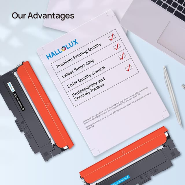 Detalle de HALLOLUX 117A Toner-Set kompatibel für HP 117A (1x Schwarz, 1x Cyan, 1x Magenta, 1x Gelb) für Color Laser MFP 178/179/150