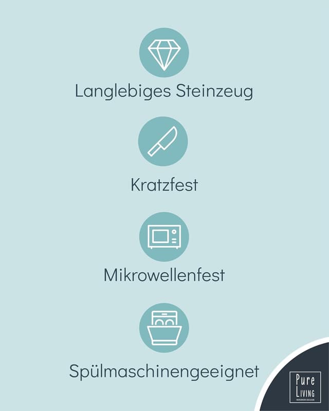 Thumbnail 4 de Steingut Suppenteller Ibiza 6er Set Petrol