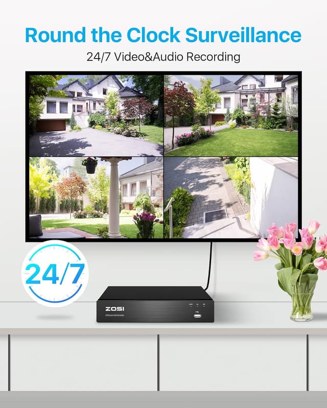 Thumbnail 4 de ZOSI 8CH 4K 2To PoE NVR 8MP Caméra