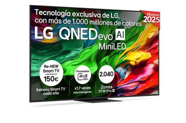 Detalle de LG QNED86 75" QNED evo MiniLED 4K 2025