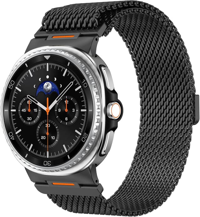 Detalle de CHANCHY Milanese Strap for Samsung Galaxy Watch 8 (40mm/44mm) & Watch 8 Classic (46mm, 2025) – No-Gap Magnetic Mesh Replacement Band