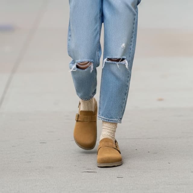 Detalle 2 de CUSHIONAIRE Brooklyn Suede Women’s Slides with Adjustable Buckles