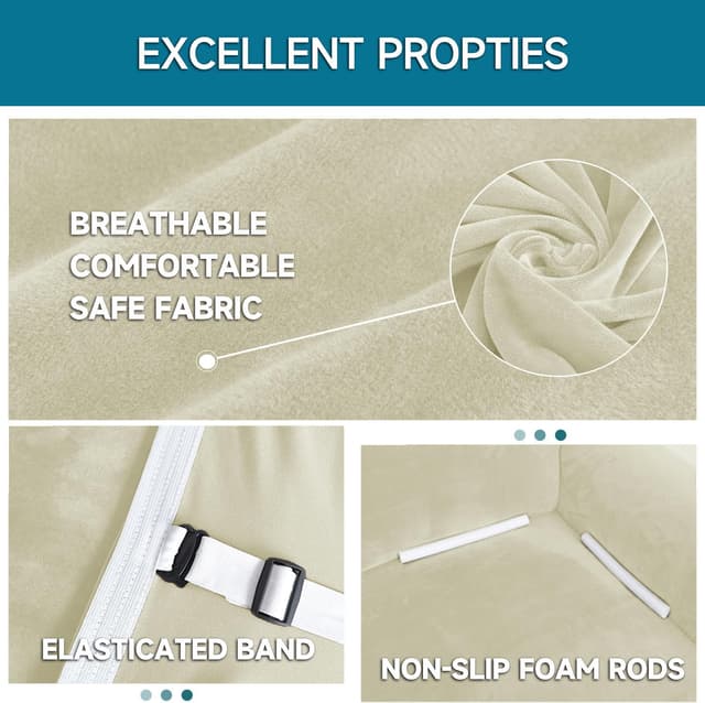 Detalle 1 de YSTELLAA copridivano in velluto 3 posti