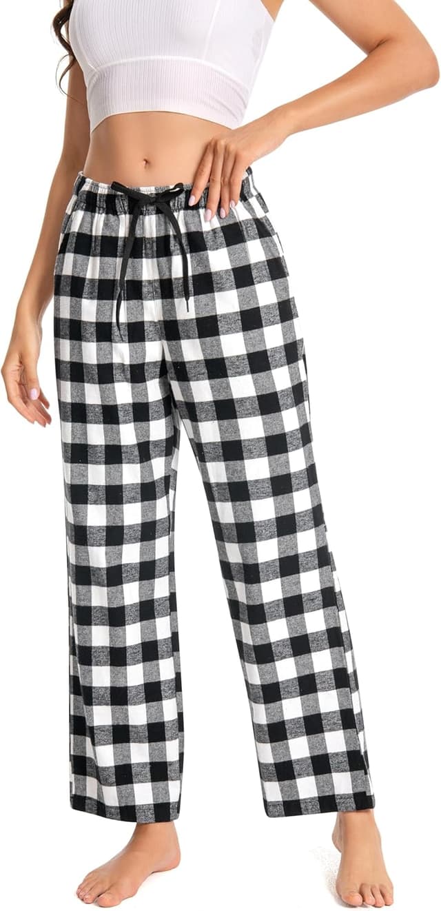 Detalle de Pantalon de pyjama en flanelle femme 100% coton