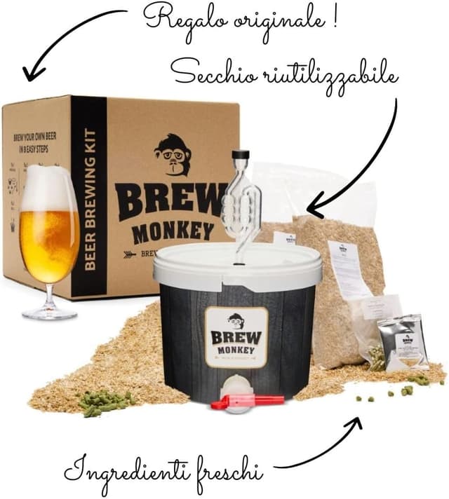 Detalle 2 de Brew Monkey Kit per fare la birra bionda Bionda – Kit base da 5 L (6,4% vol.)