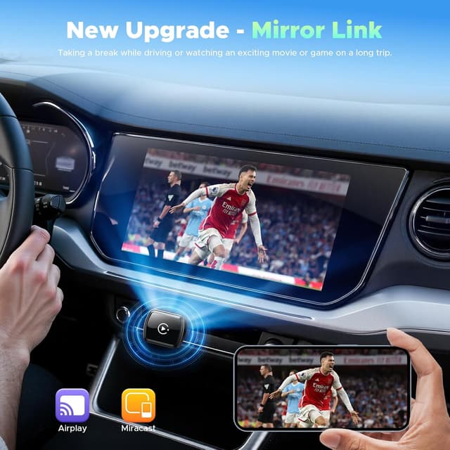 Thumbnail 2 de LAMTTO 3in1 Mirror Link adattatore CarPlay cablato e wireless