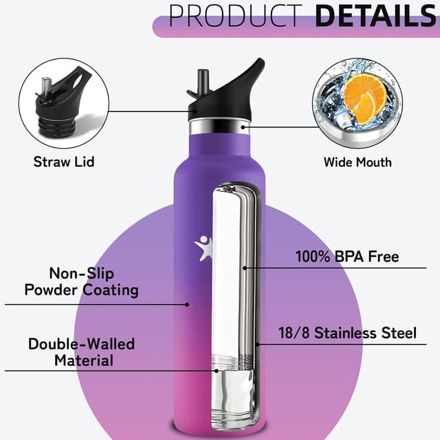 Detalle de Grsta borraccia termica 750 ml con cannuccia