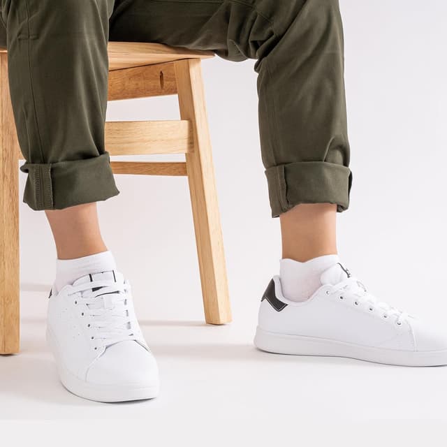 Detalle de SockWaddles 10 Paar Sneaker Socken für Herren & Damen – atmungsaktive Baumwoll-Kurzsocken (schwarz/weiß/grau)