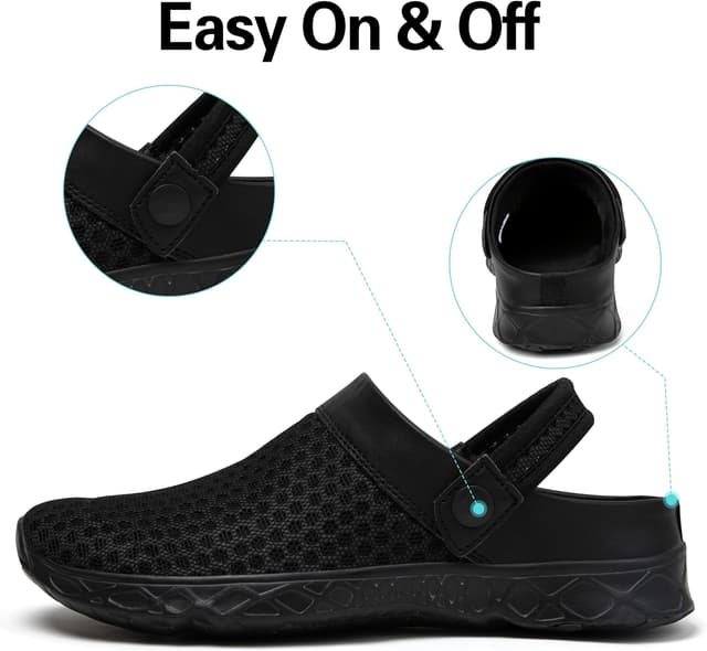 Thumbnail 6 de SAGUARO Unisex Clogs Hausschuhe, schwarz