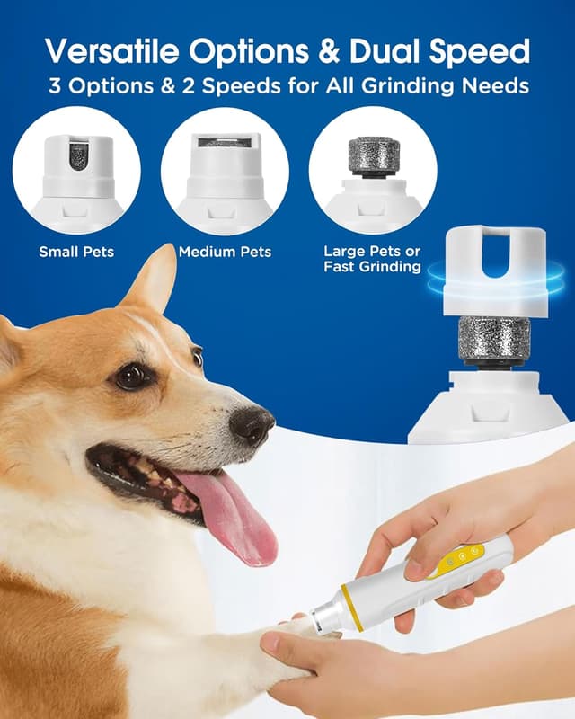 Detalle de FURBONA Dog Nail Grinder with Enhanced LED Light (USB-C Rechargeable, 2-Speed)