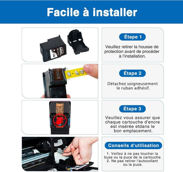 Detalle 2 de st@r ink Starink Cartouches Encre 540XL / 541XL compatibles Canon (PG-540XL & CL-541XL) pour PIXMA