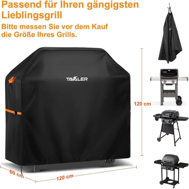 Detalle 2 de Tavaler Grillabdeckung 120x60x120 cm Wetterfest