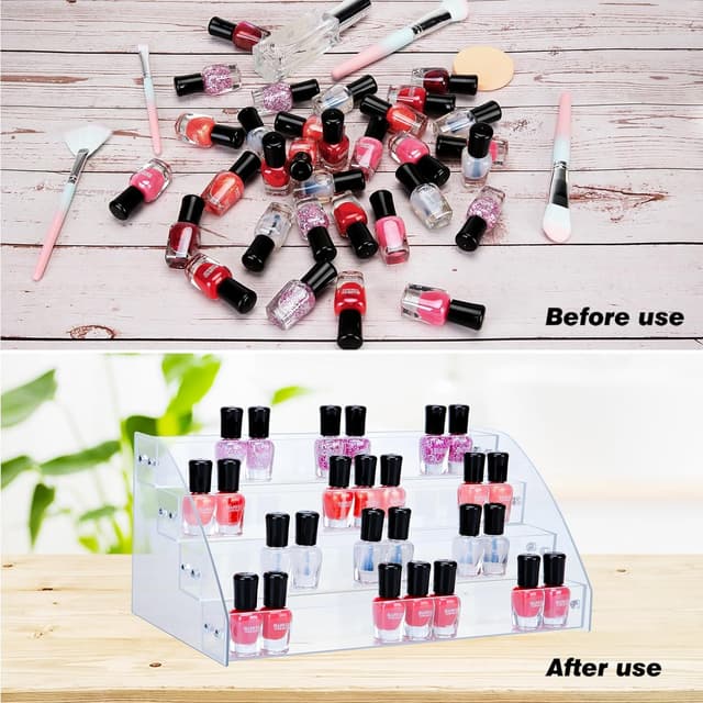 Detalle de KINGROW nail polish organiser rack 4 layers