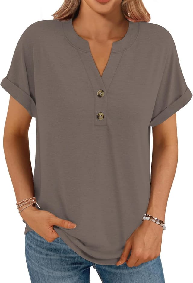 Detalle de Cuptacc Damen T-Shirt V-Ausschnitt Oversize