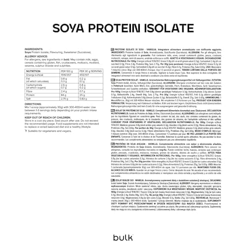 Detalle de Bulk Proteína de Soja Aislada 1kg - Batido Vegano 💪