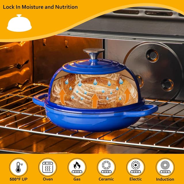 Detalle 2 de Velaze Pentola in Ghisa Smaltata 4,8L Ø24cm per Induzione