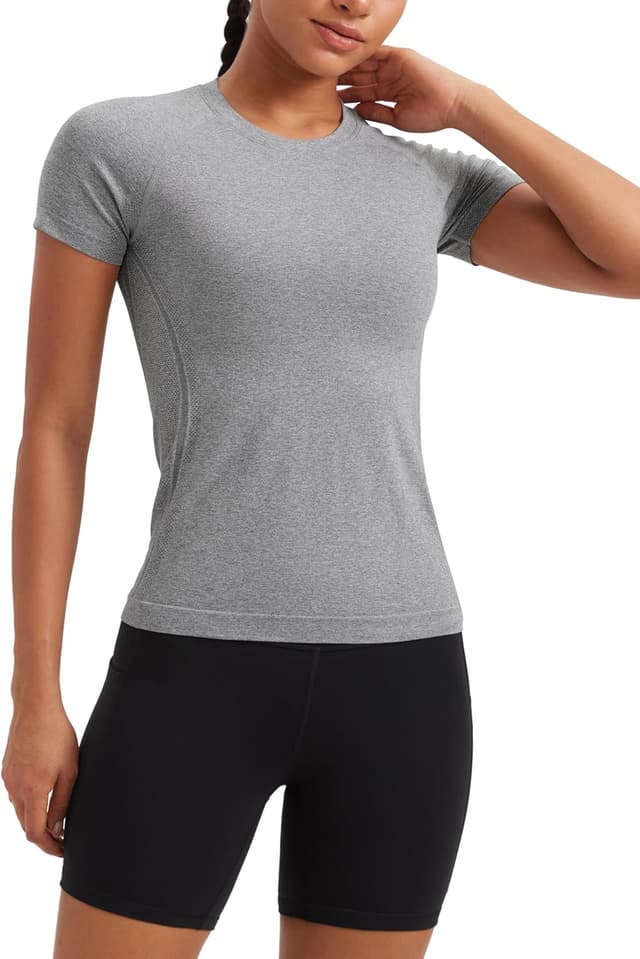 Thumbnail 6 de CRZ YOGA Women’s Seamless Sports T-Shirt (short sleeve) for gym, running, yoga & everyday wear