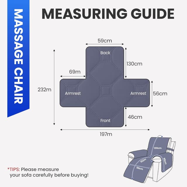 Detalle de Ystyle Ystyle copripoltrona 1 posto grigio blu