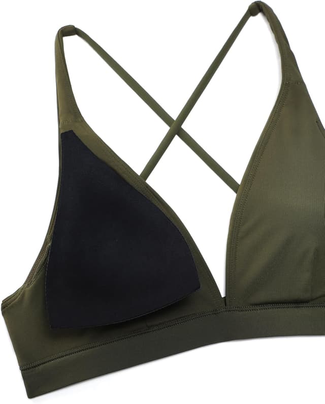 Detalle de CRZ YOGA top bikini donna con scollo a V e schiena incrociata criss cross