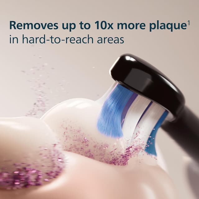 Detalle 2 de Philips Sonicare S2 Sensitive replacement toothbrush heads (HX6056/88) – Black, 6-pack