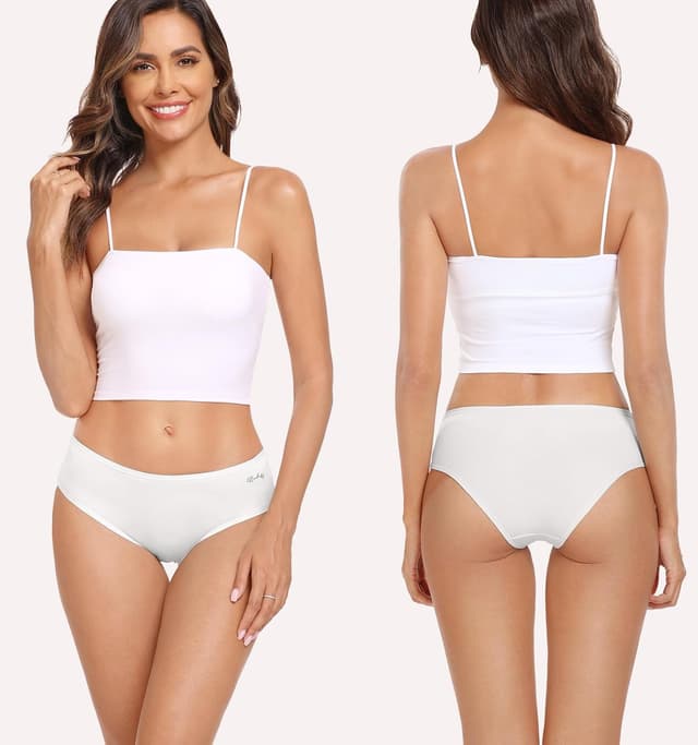 Detalle 2 de coskefy Women’s Cotton Knickers (6 Pack) – Soft, Breathable Hipster Briefs