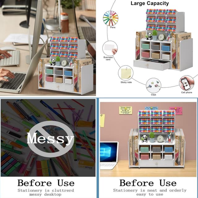 Thumbnail 5 de Organizador de escritorio Kaishuai 28x15x33 cm