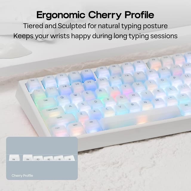 Thumbnail 5 de EPOMAKER AegisSil Silicone Cherry Keycap Set 113