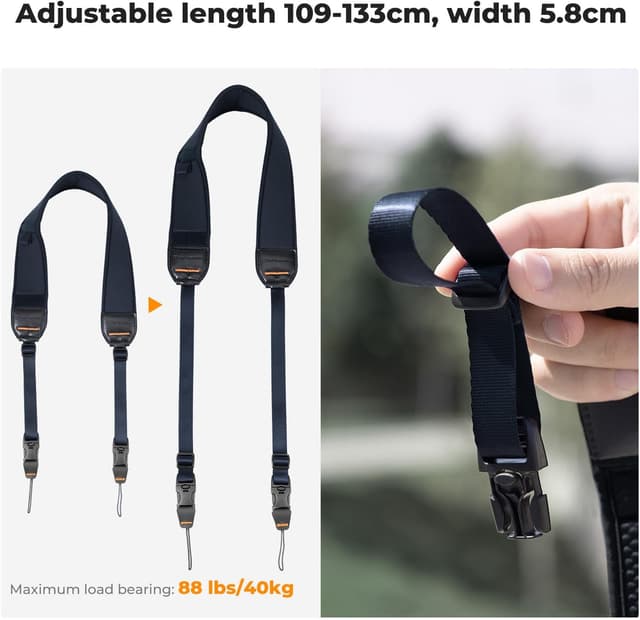 Detalle 2 de K&F CONCEPT Correa cámara ajustable 109-130cm